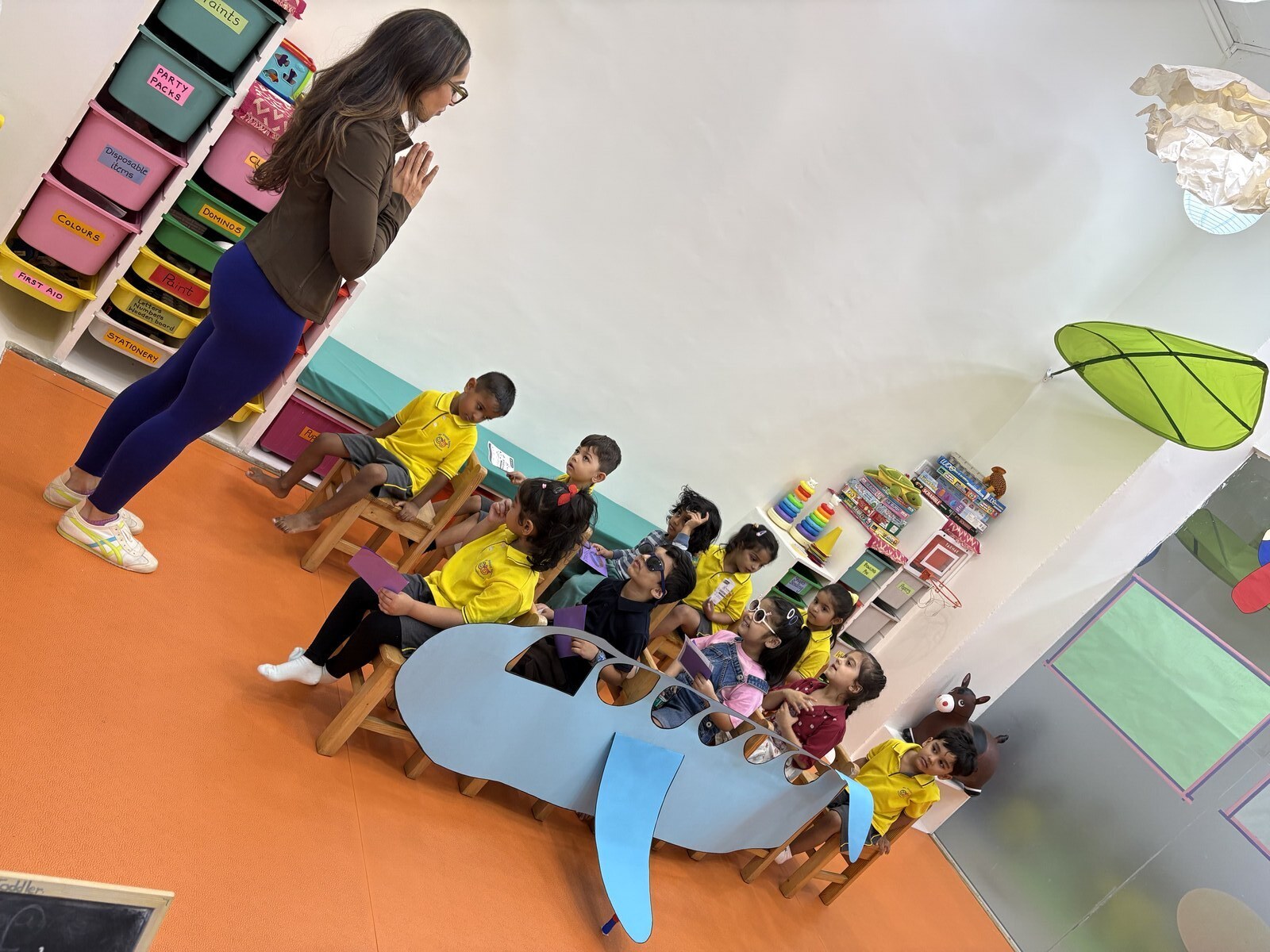 Children learning together in a guided classroom activity
